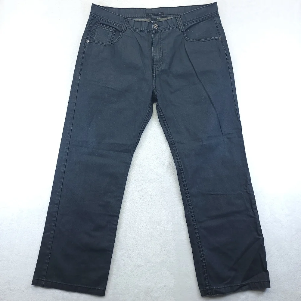 Southpole Jeans Dark Wash Black Denim Loose Baggy Size 42x32 (38x29.5) VTG